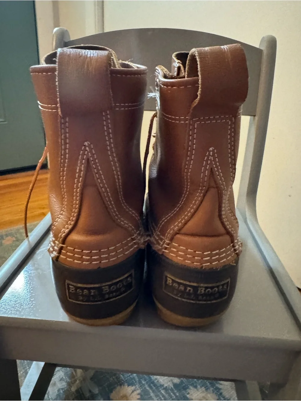 Vintage L.L. Bean Boots Two-Tone Brown Waterproof Duck Boots